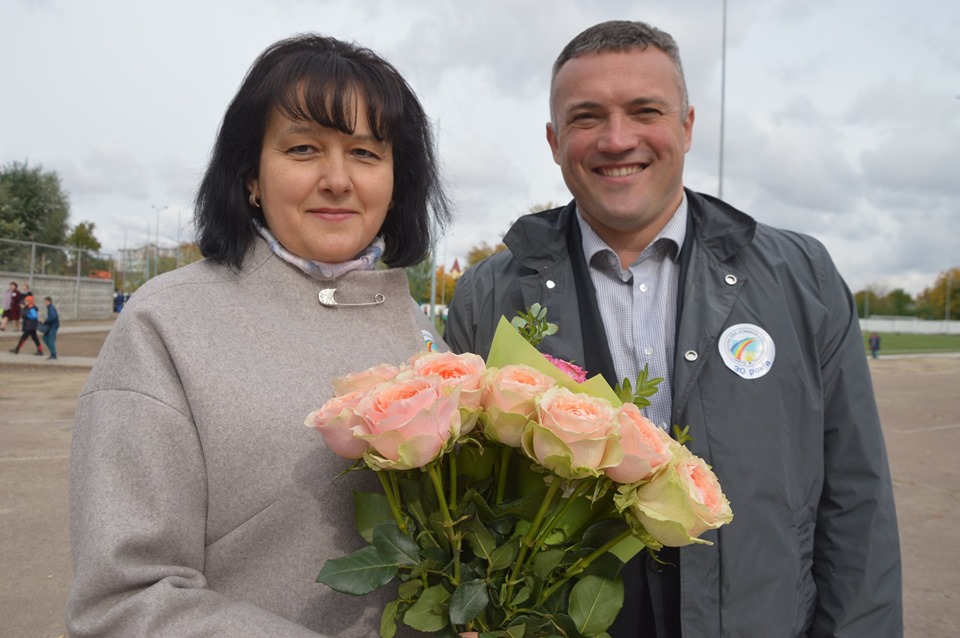 Відкриття стадіону в Борисполі. Фото