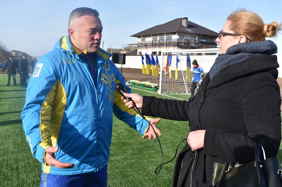 Відкриття футбольного поля в Переяславі. Фото