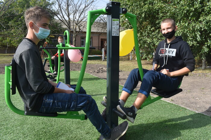 Відкриття воркаут-майданчика в Жоравці. Фото