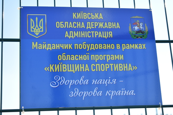 Відкриття міні-футбольного поля та воркаут-майданчика на Бориспільщині. Фото