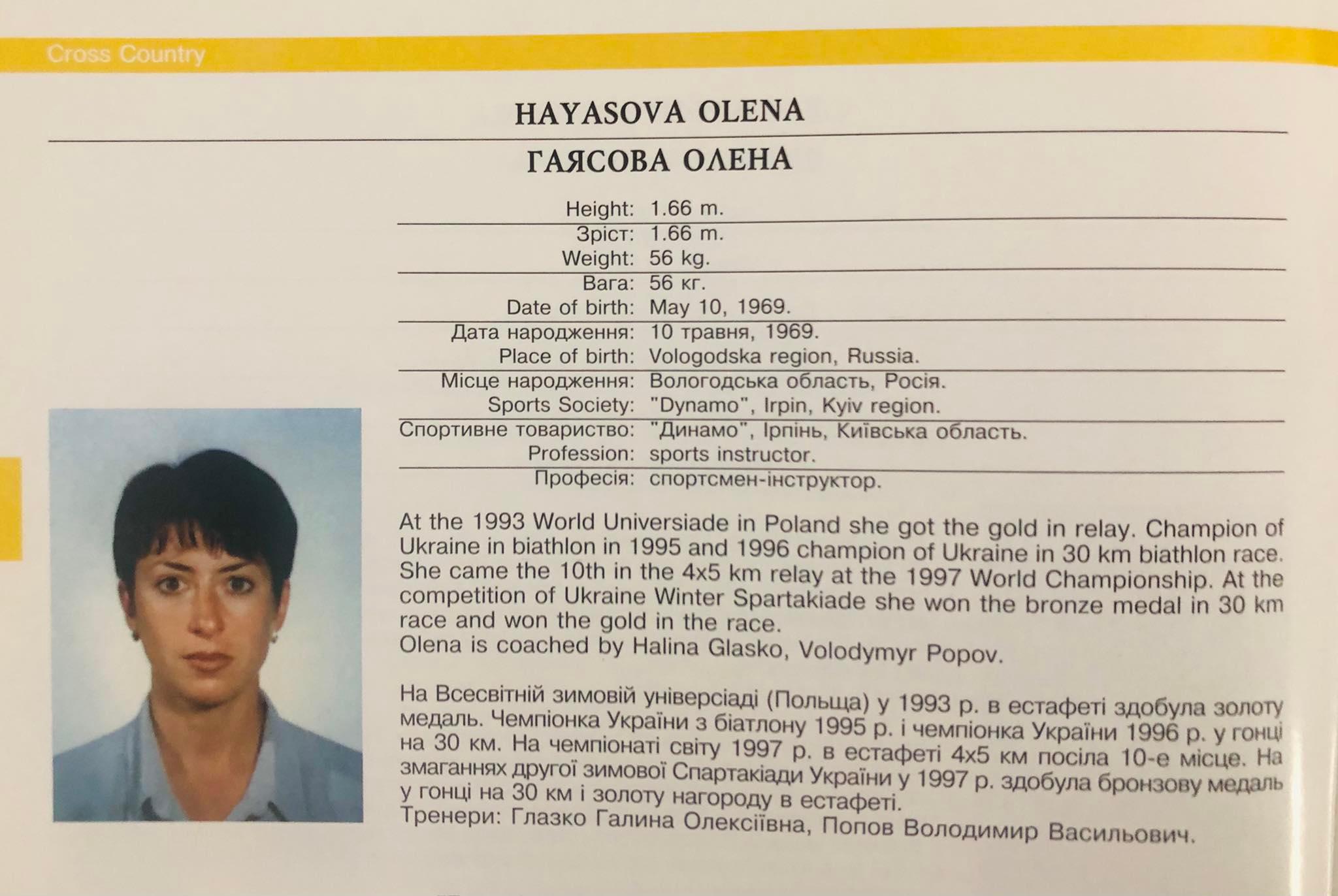Олена Гаясова. фото