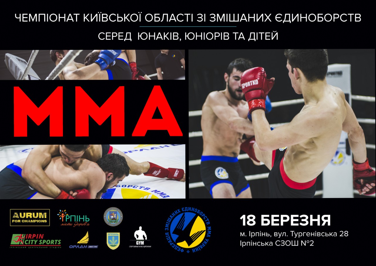 чемпіонат Київської області зі змішаних єдиноборств. афіша
