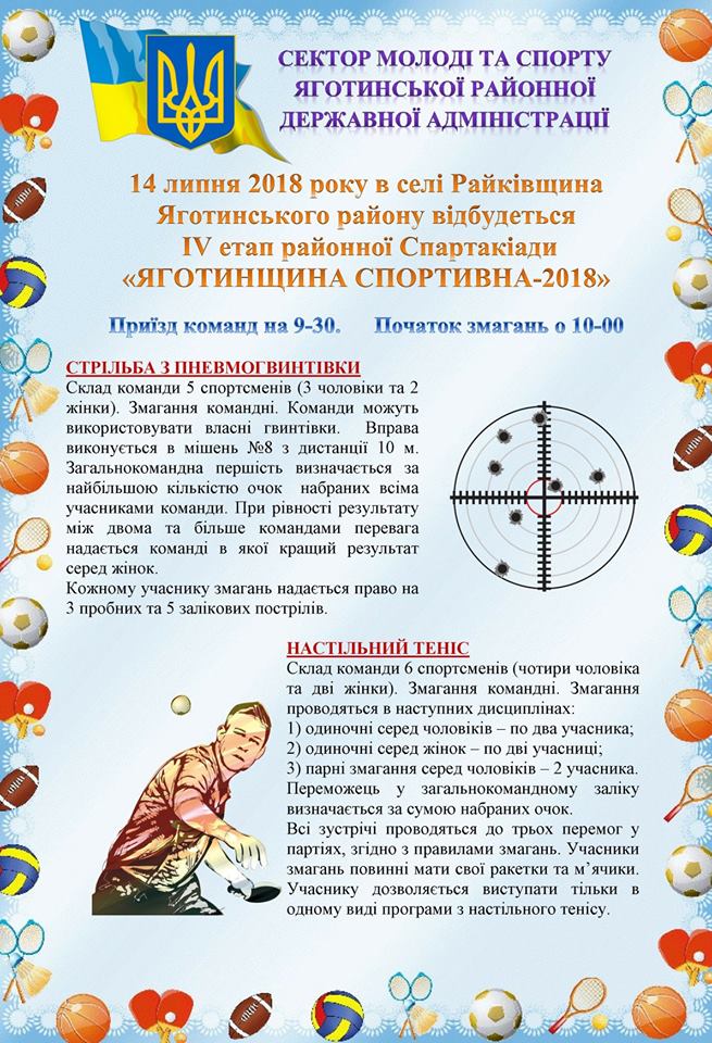 Спартакіада &quot;Яготинщина спортивна&quot;. Афіша